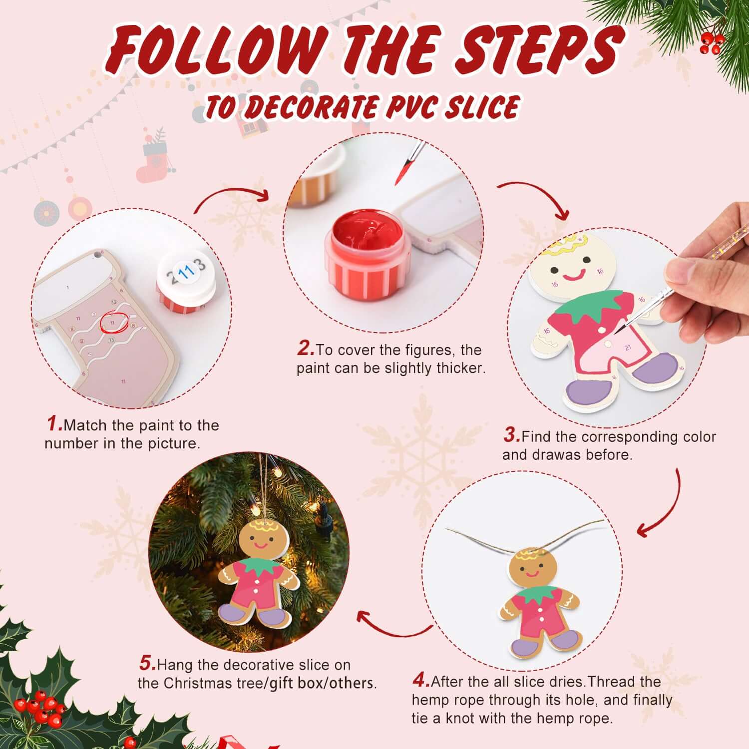 Christmas Magic -  Paint by Numbers Kit for Adults | Relaxing DIY Art Gift | -  Portrait By Numbers