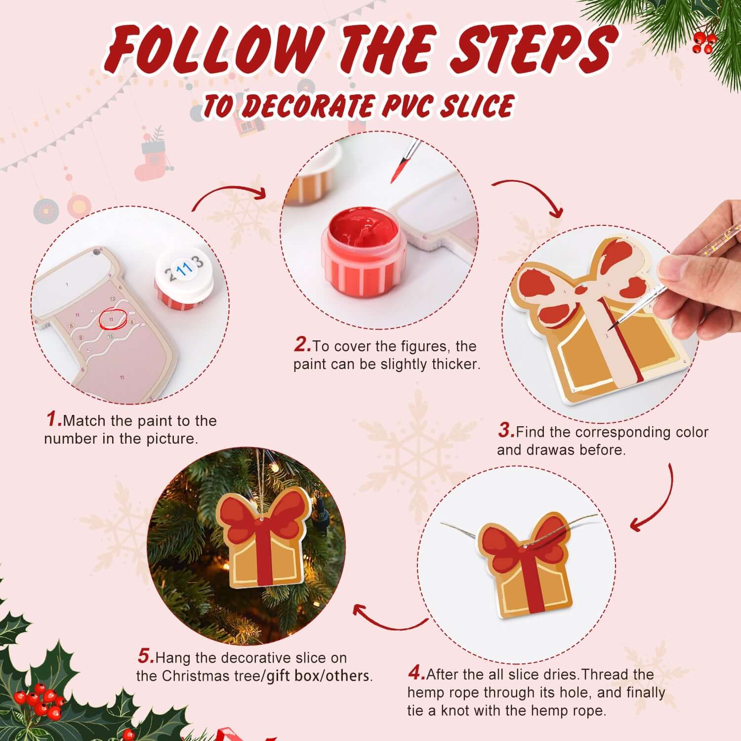 Classic Christmas -  Paint by Numbers Kit for Adults | Relaxing DIY Art Gift | -  Portrait By Numbers