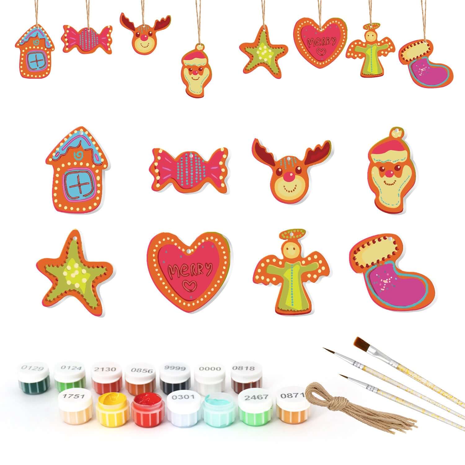 Colorful Christmas -  Paint by Numbers Kit for Adults | Relaxing DIY Art Gift | -  Portrait By Numbers