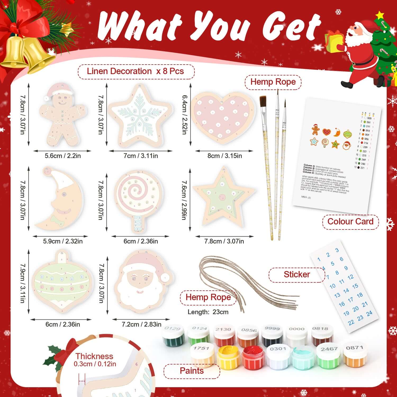 Festive Fun -  Paint by Numbers Kit for Adults | Relaxing DIY Art Gift | -  Portrait By Numbers