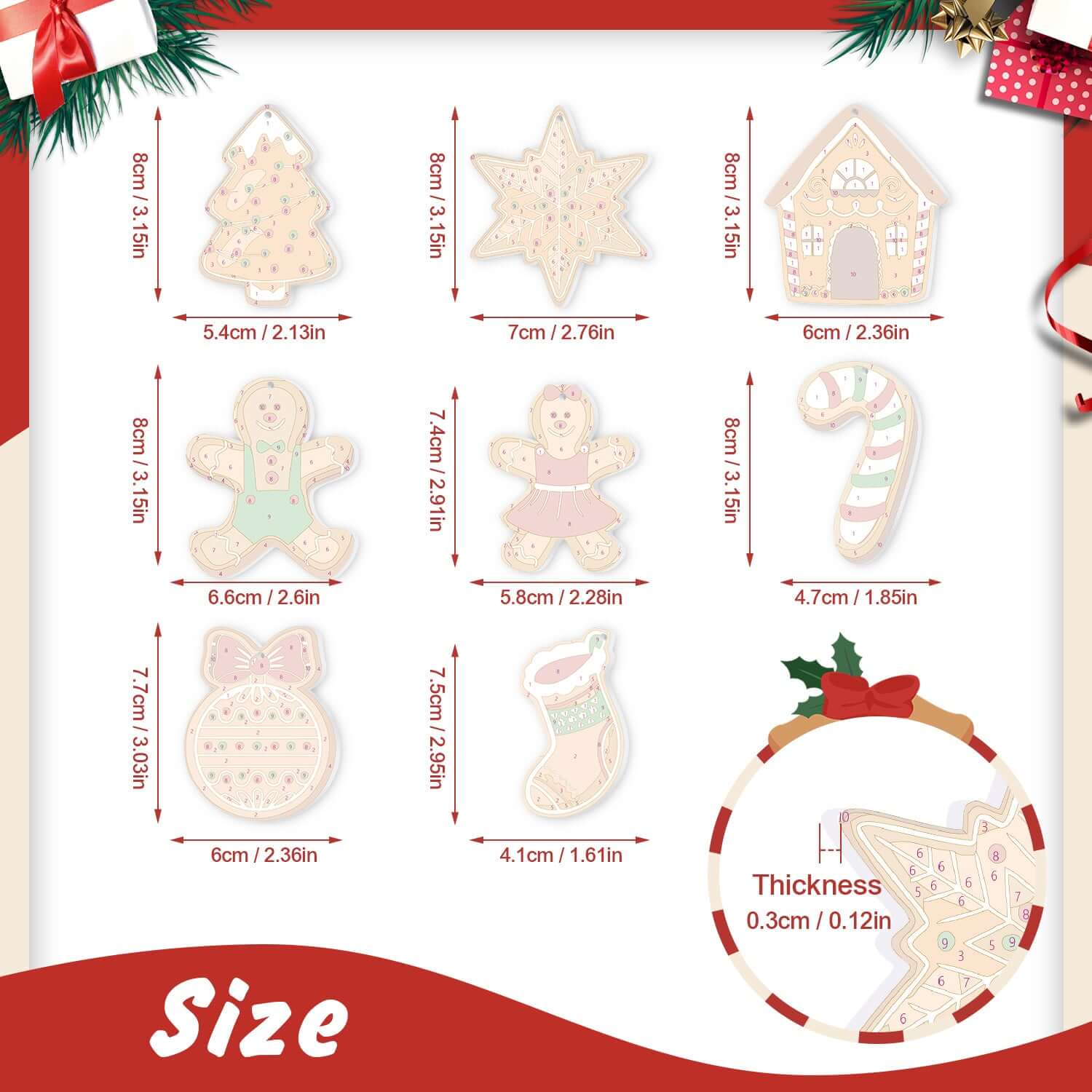 Gingerbread Magic -  Paint by Numbers Kit for Adults | Relaxing DIY Art Gift | -  Portrait By Numbers