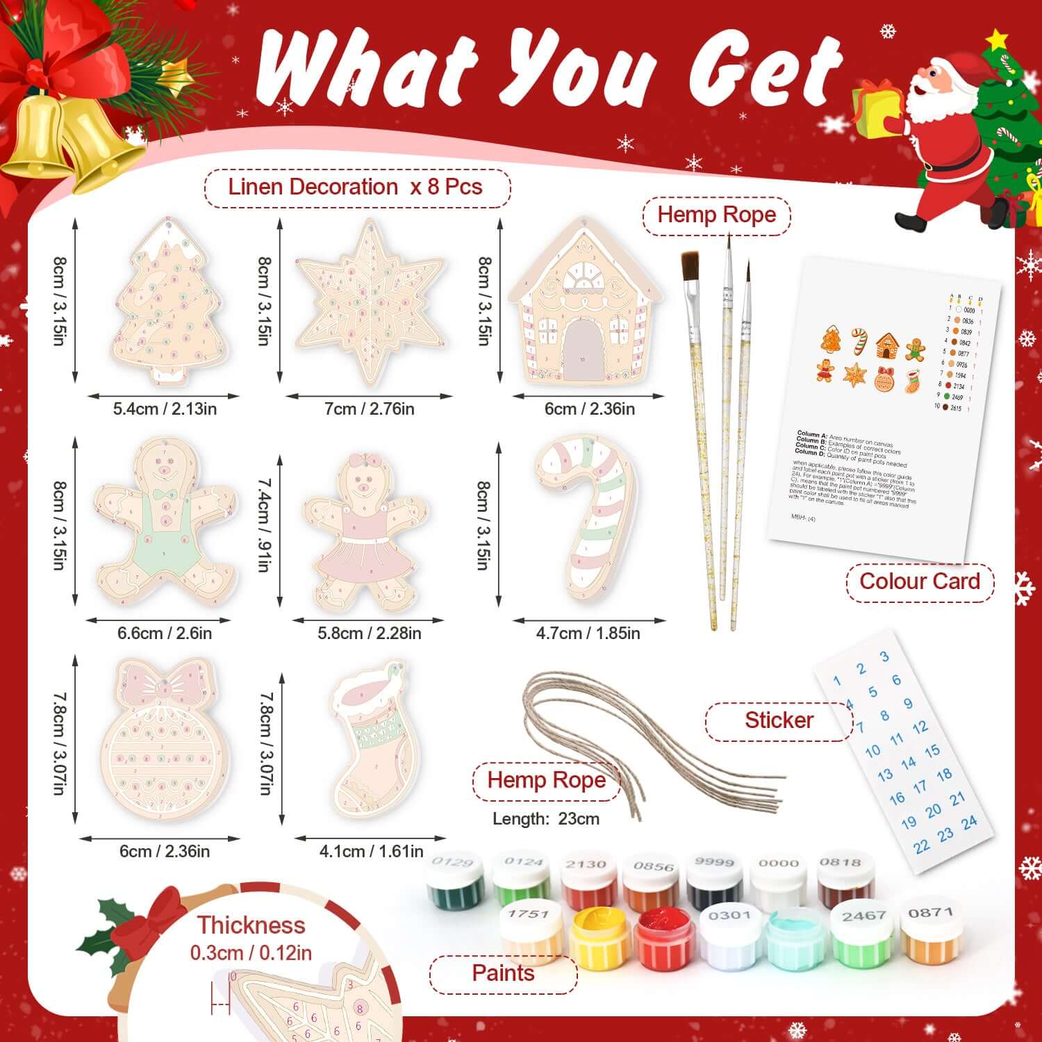 Gingerbread Magic -  Paint by Numbers Kit for Adults | Relaxing DIY Art Gift | -  Portrait By Numbers