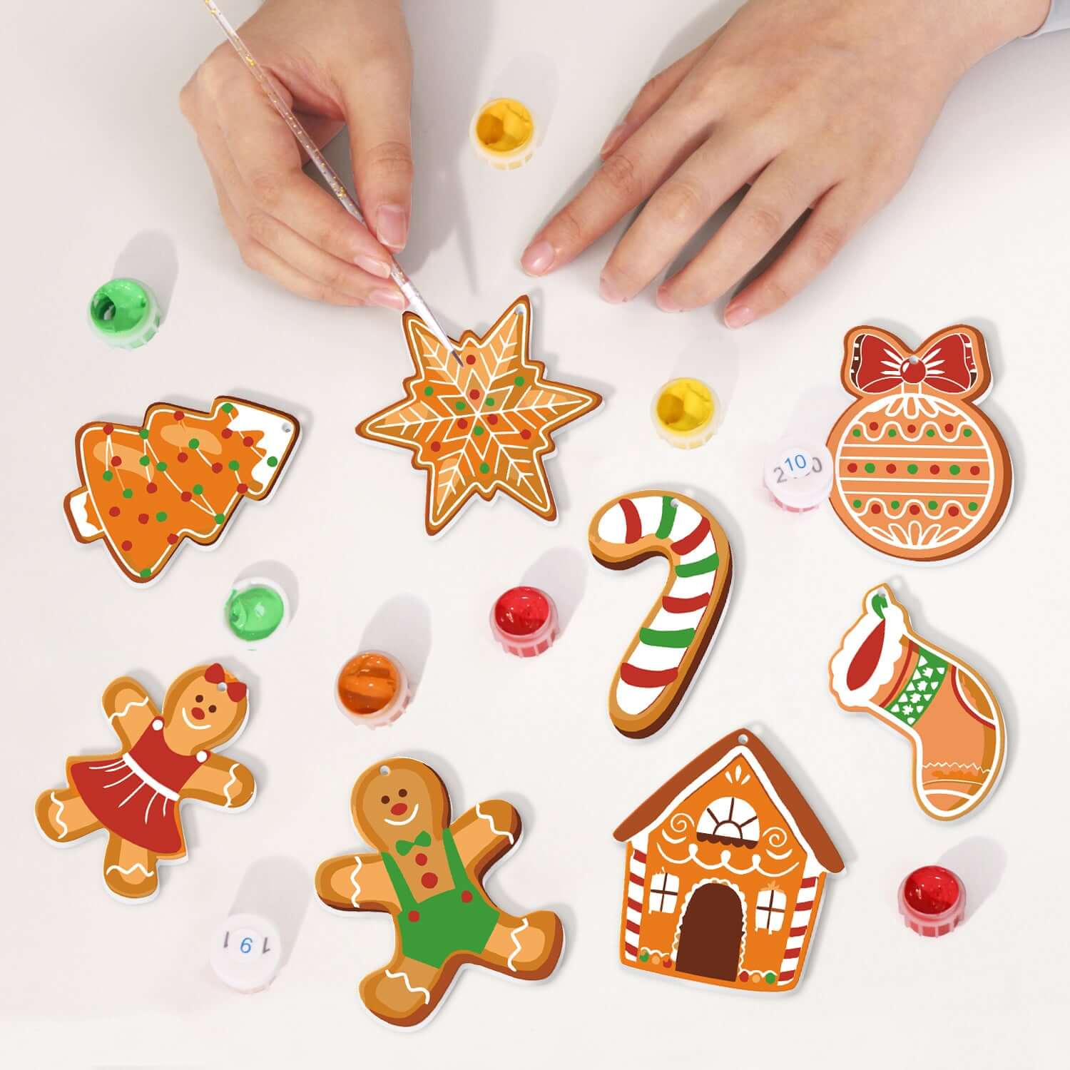 Gingerbread Magic -  Paint by Numbers Kit for Adults | Relaxing DIY Art Gift | -  Portrait By Numbers