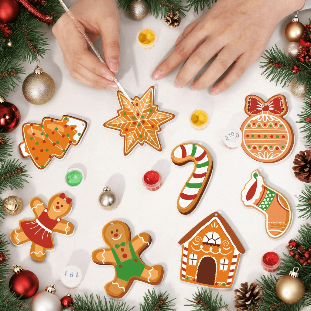 Gingerbread Magic -  Paint by Numbers Kit for Adults | Relaxing DIY Art Gift | -  Portrait By Numbers