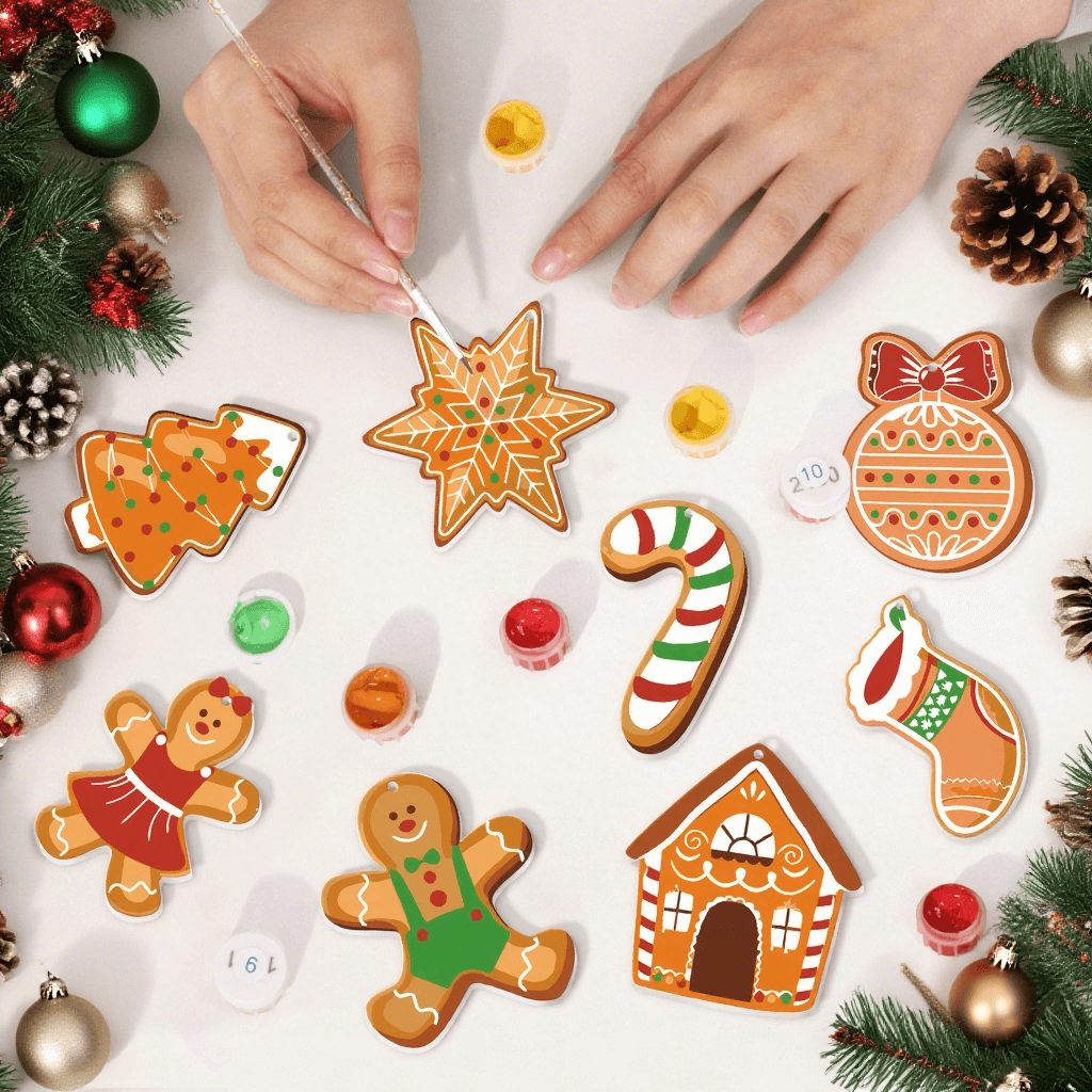 Gingerbread Magic -  Paint by Numbers Kit for Adults | Relaxing DIY Art Gift | -  Portrait By Numbers
