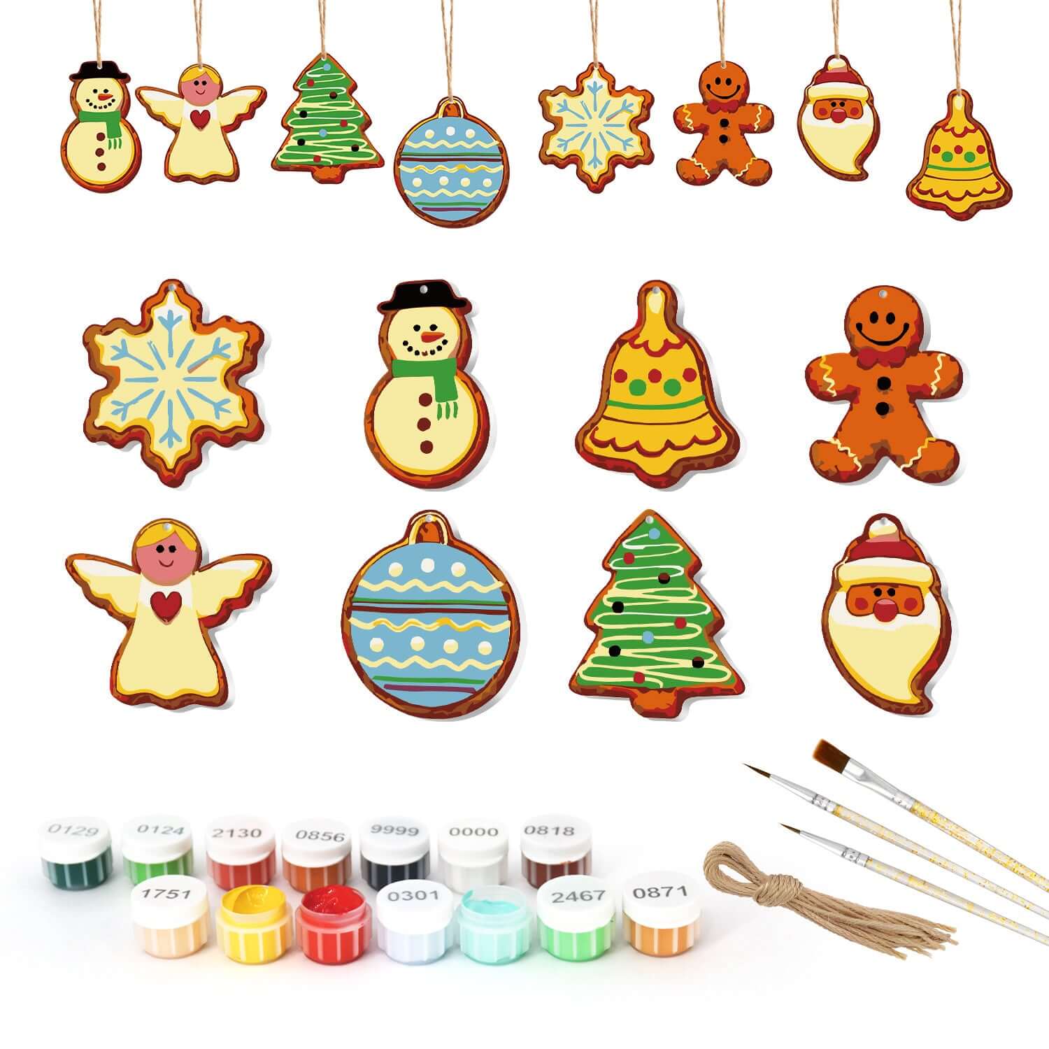 Holiday Cheer -  Paint by Numbers Kit for Adults | Relaxing DIY Art Gift | -  Portrait By Numbers