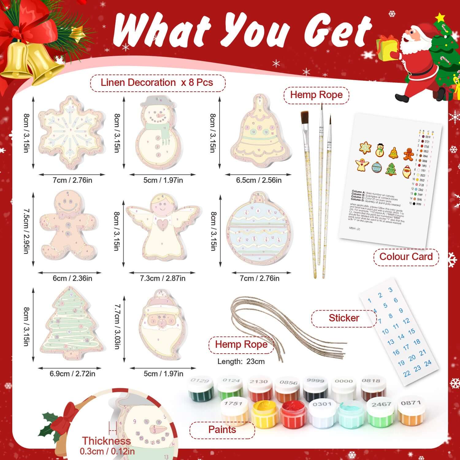 Holiday Cheer -  Paint by Numbers Kit for Adults | Relaxing DIY Art Gift | -  Portrait By Numbers