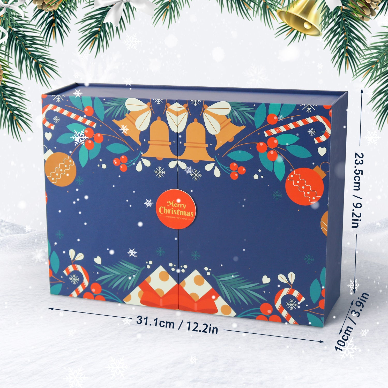 Jolly Bells Box -  Paint by Numbers Kit for Adults | Relaxing DIY Art Gift | -  Portrait By Numbers