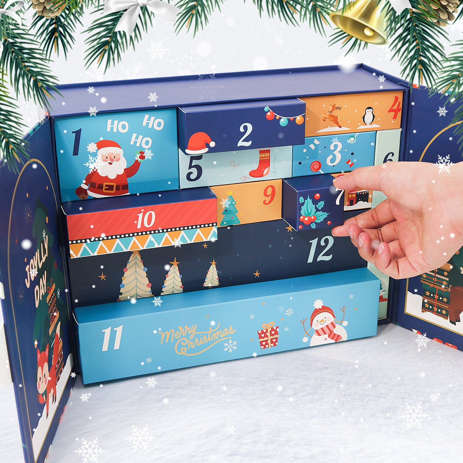 Jolly Bells Box -  Paint by Numbers Kit for Adults | Relaxing DIY Art Gift | -  Portrait By Numbers