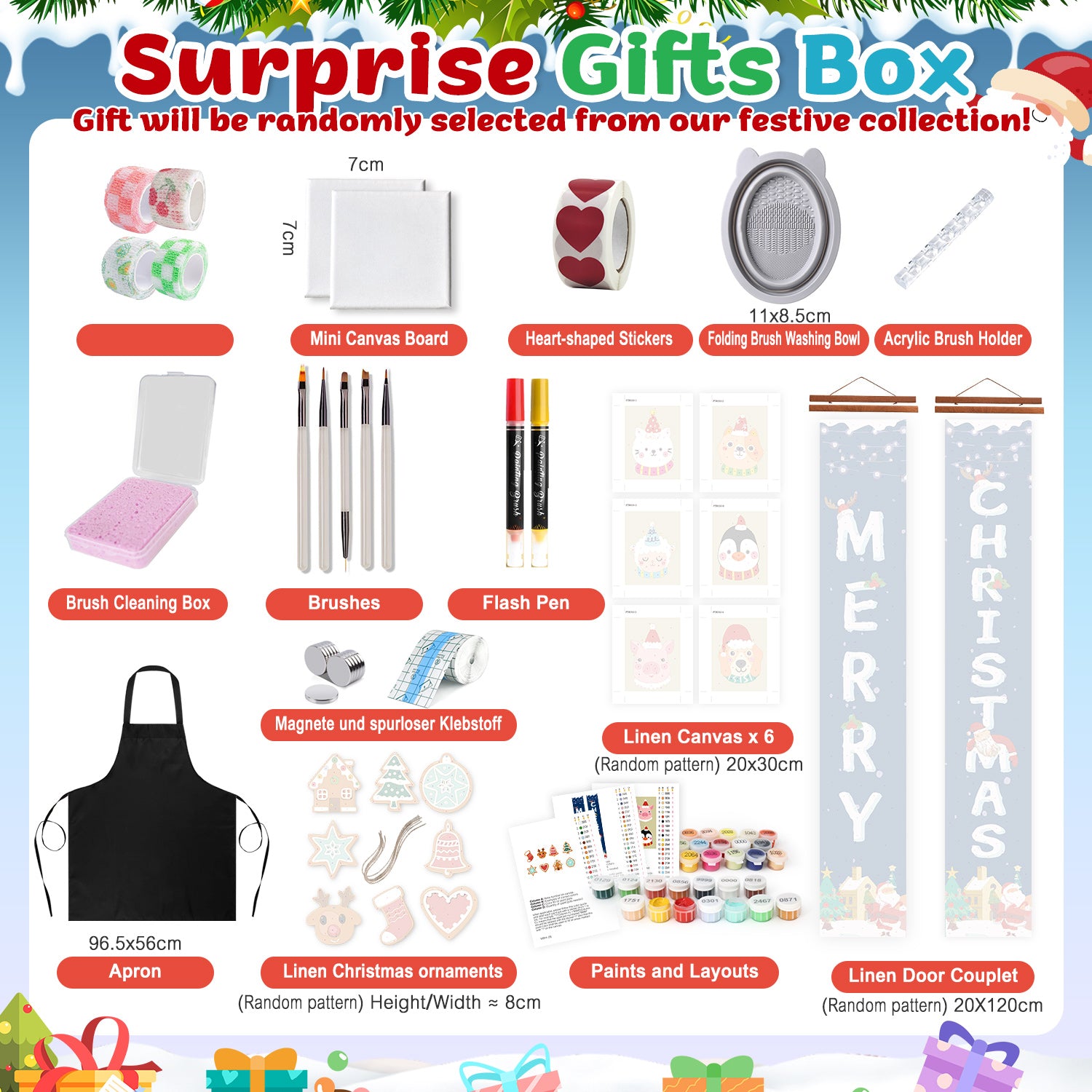 Jolly Bells Box -  Paint by Numbers Kit for Adults | Relaxing DIY Art Gift | -  Portrait By Numbers