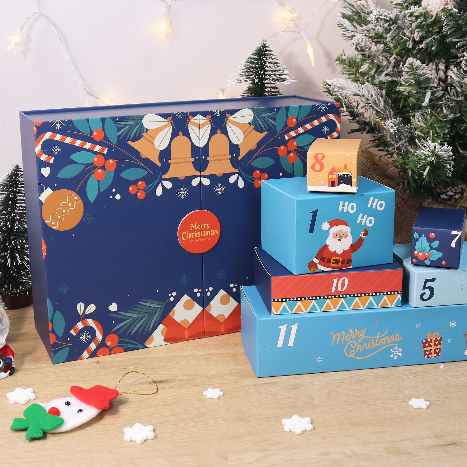 Jolly Bells Box -  Paint by Numbers Kit for Adults | Relaxing DIY Art Gift | -  Portrait By Numbers