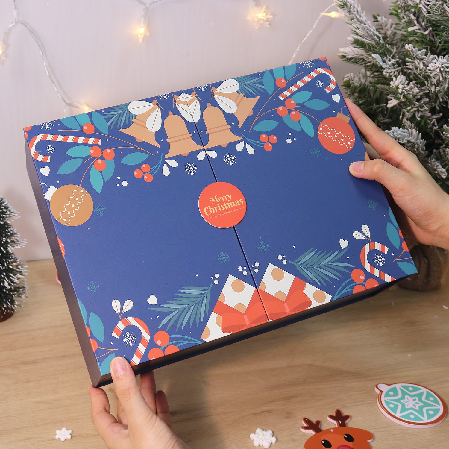 Jolly Bells Box -  Paint by Numbers Kit for Adults | Relaxing DIY Art Gift | -  Portrait By Numbers