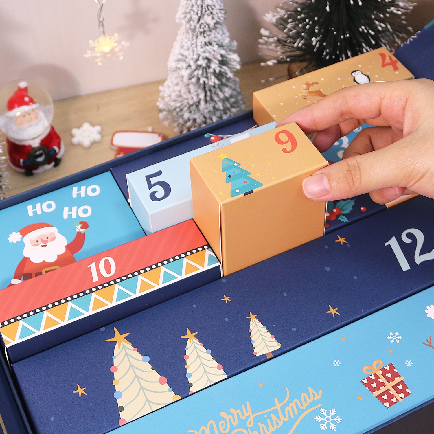 Jolly Bells Box -  Paint by Numbers Kit for Adults | Relaxing DIY Art Gift | -  Portrait By Numbers