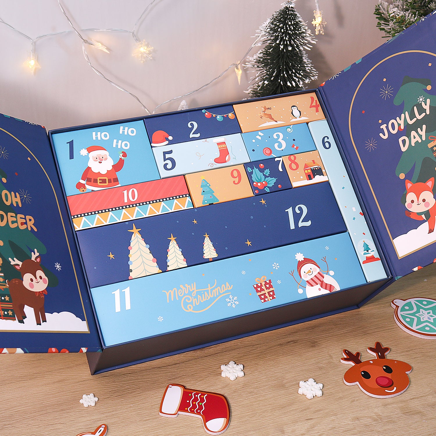 Jolly Bells Box -  Paint by Numbers Kit for Adults | Relaxing DIY Art Gift | -  Portrait By Numbers