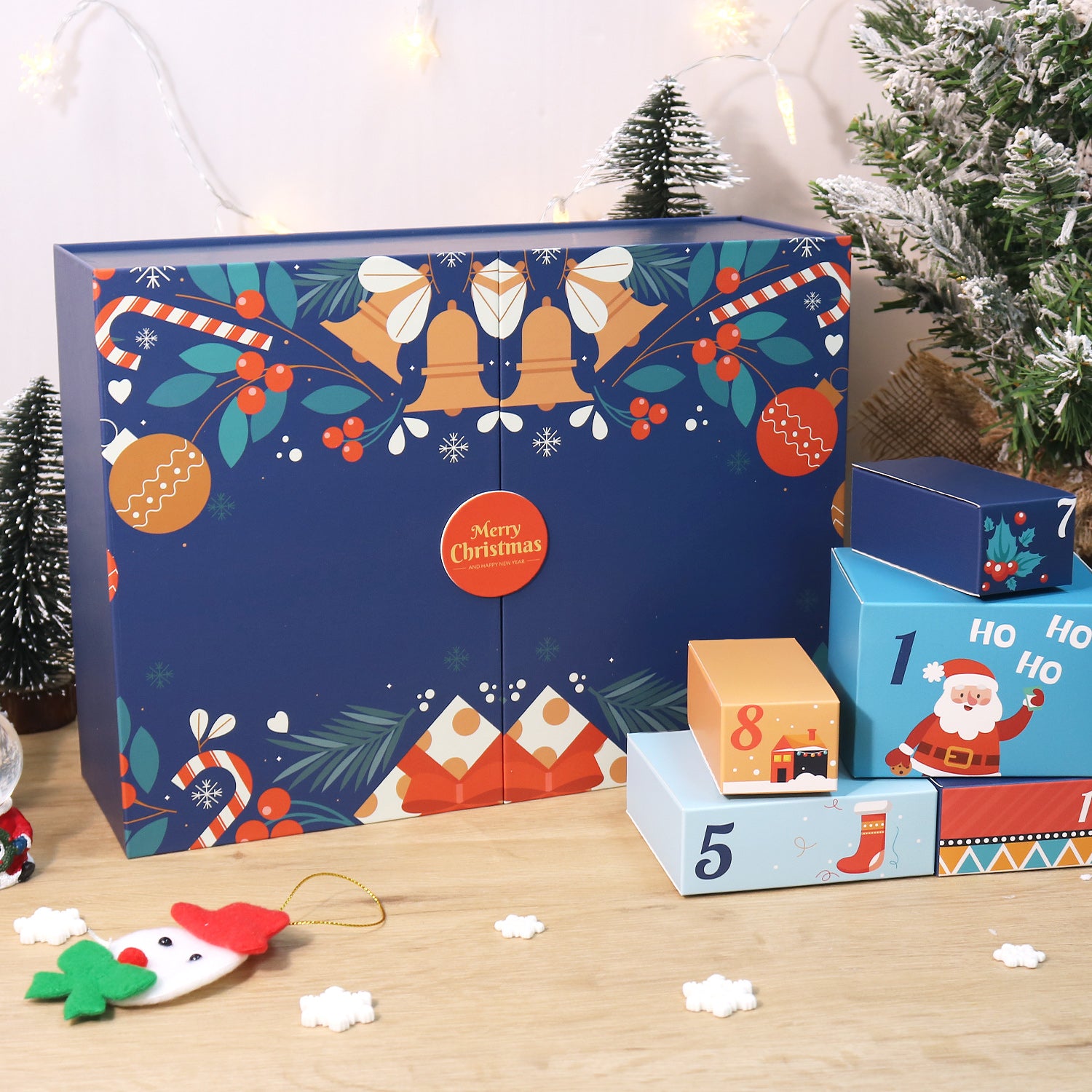 Jolly Bells Box -  Paint by Numbers Kit for Adults | Relaxing DIY Art Gift | -  Portrait By Numbers