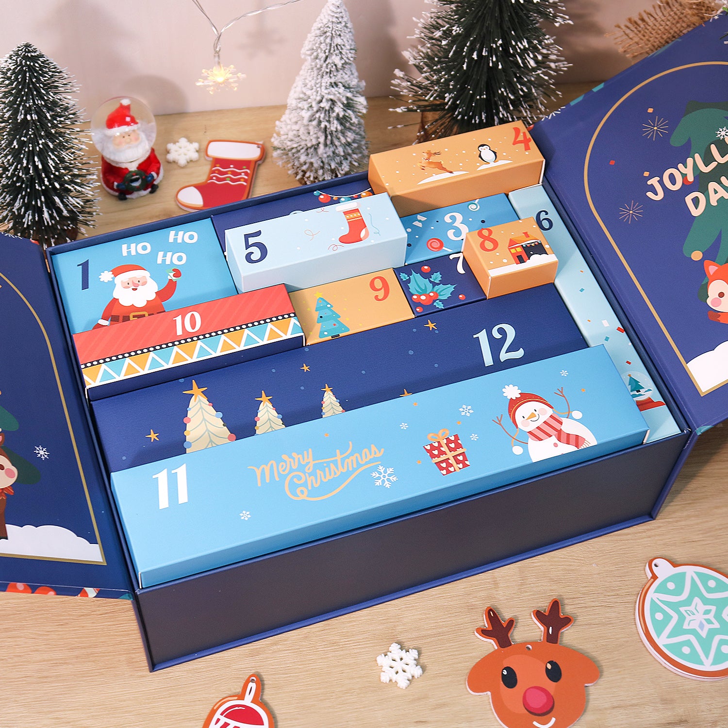 Jolly Bells Box -  Paint by Numbers Kit for Adults | Relaxing DIY Art Gift | -  Portrait By Numbers