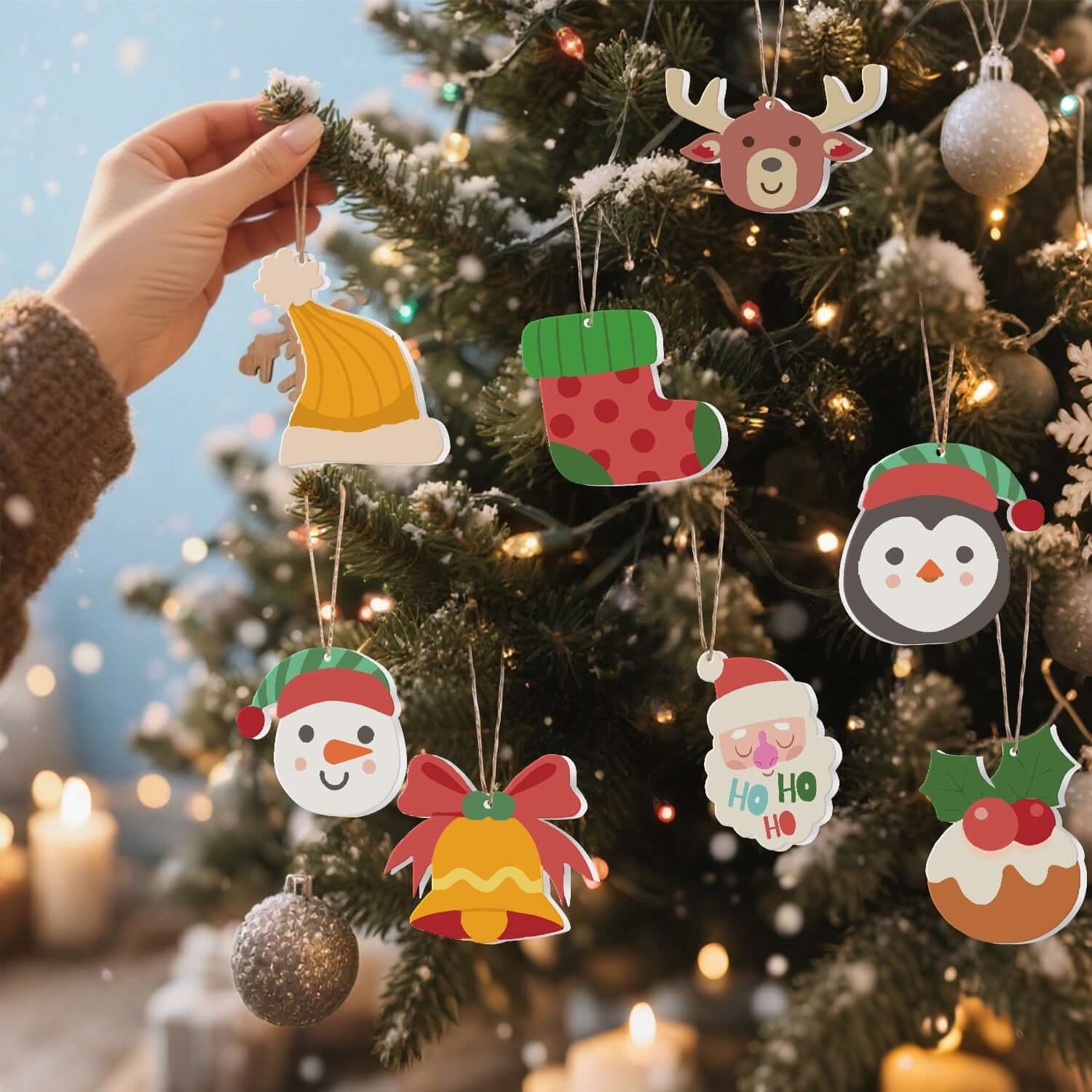 Jolly Christmas -  Paint by Numbers Kit for Adults | Relaxing DIY Art Gift | -  Portrait By Numbers