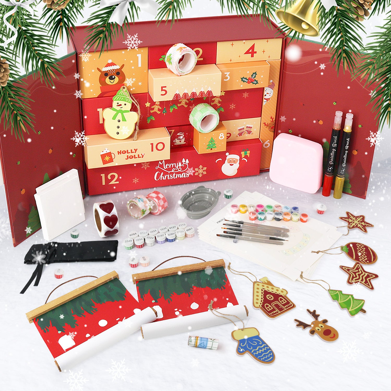 Merry Magic Box -  Paint by Numbers Kit for Adults | Relaxing DIY Art Gift | -  Portrait By Numbers
