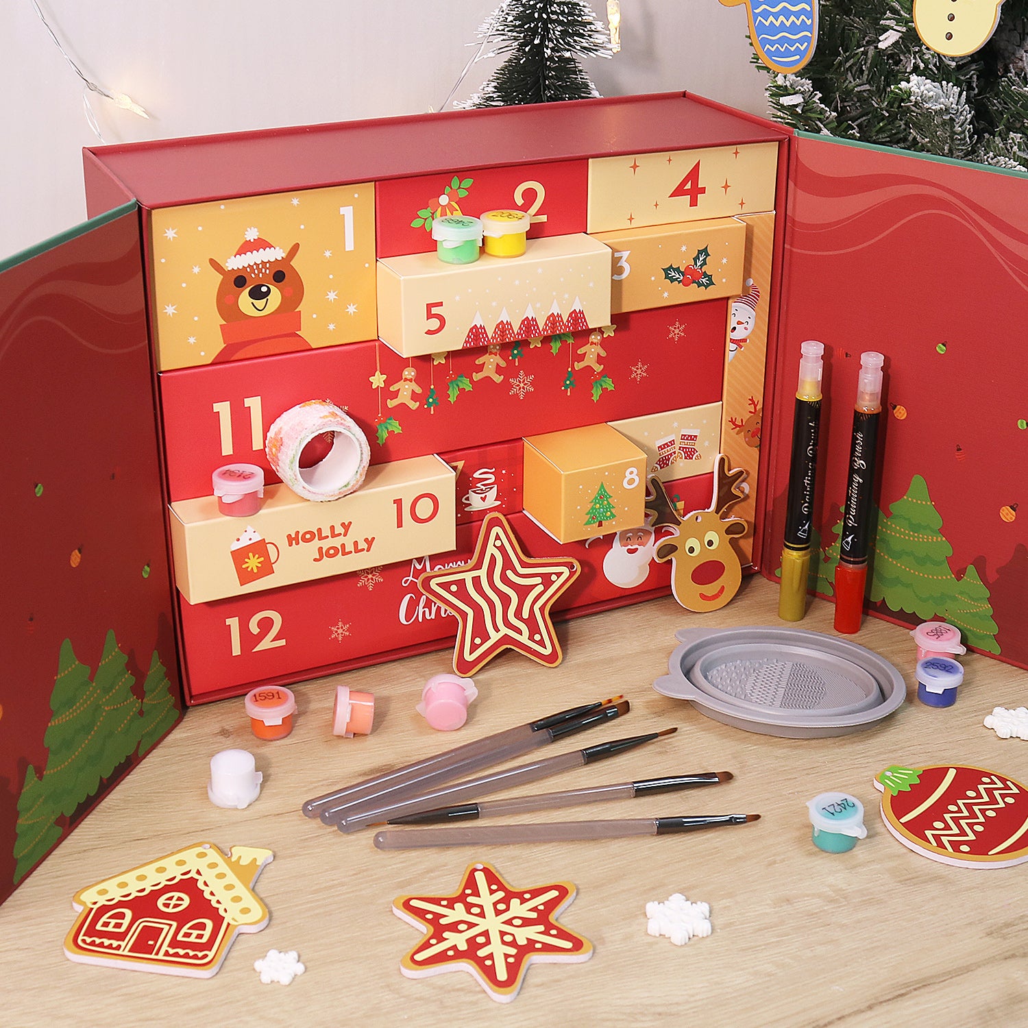 Merry Magic Box -  Paint by Numbers Kit for Adults | Relaxing DIY Art Gift | -  Portrait By Numbers