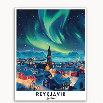 Reykjavik - Travel Poster