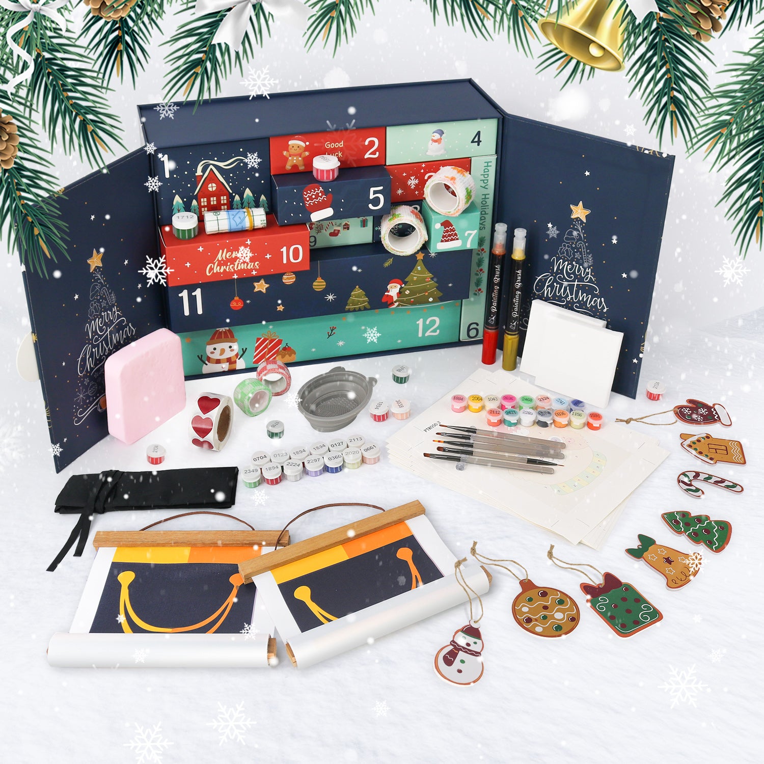 Starry Christmas Box -  Paint by Numbers Kit for Adults | Relaxing DIY Art Gift | -  Portrait By Numbers