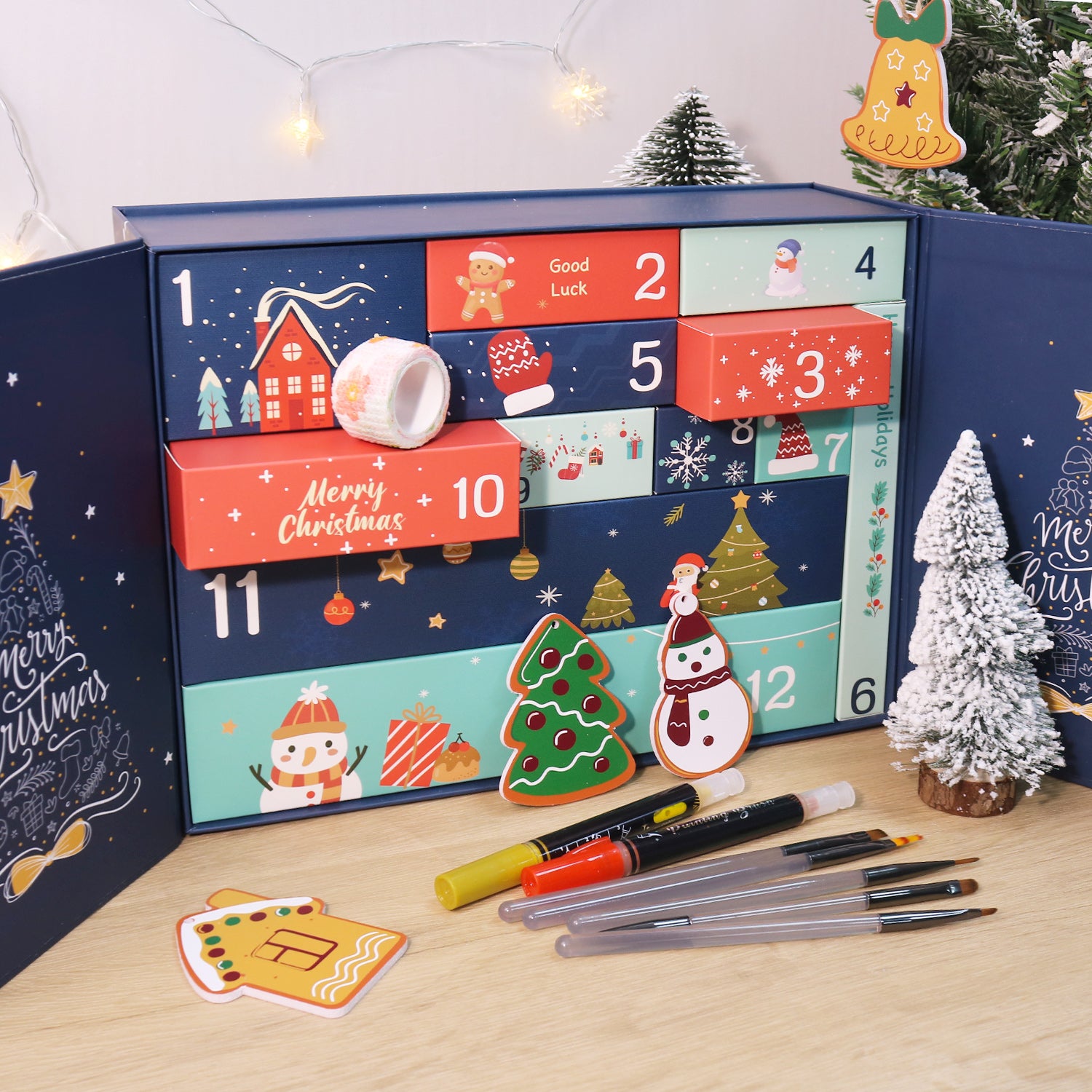 Starry Christmas Box -  Paint by Numbers Kit for Adults | Relaxing DIY Art Gift | -  Portrait By Numbers