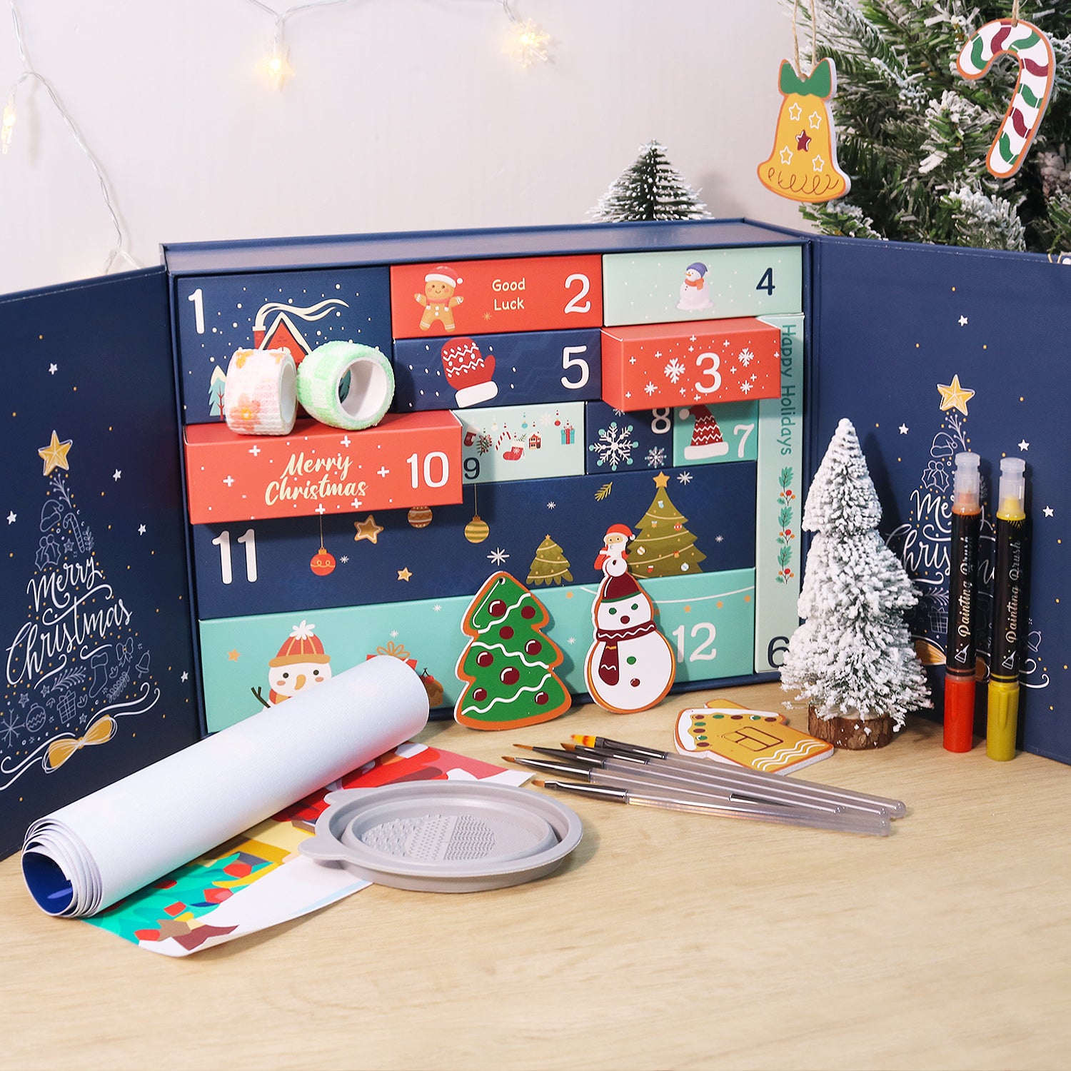 Starry Christmas Box -  Paint by Numbers Kit for Adults | Relaxing DIY Art Gift | -  Portrait By Numbers