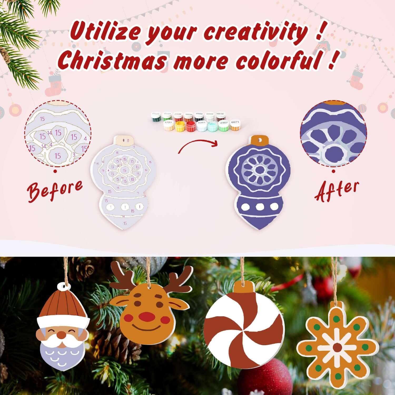 Winter Magic -  Paint by Numbers Kit for Adults | Relaxing DIY Art Gift | -  Portrait By Numbers