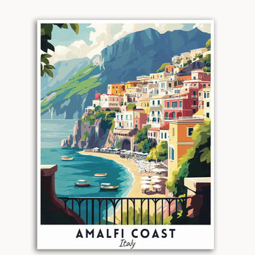 Amalfi Coast - Travel Poster