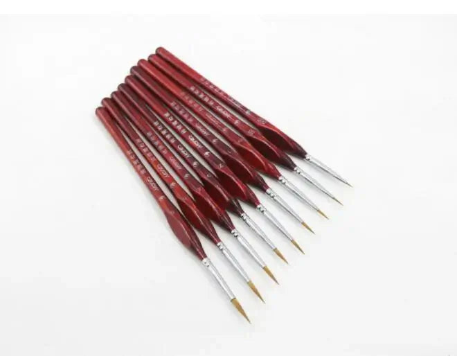 9pcs Wolf Hair Brush Pen -  Paint by numbers -  Portrait By Numbers