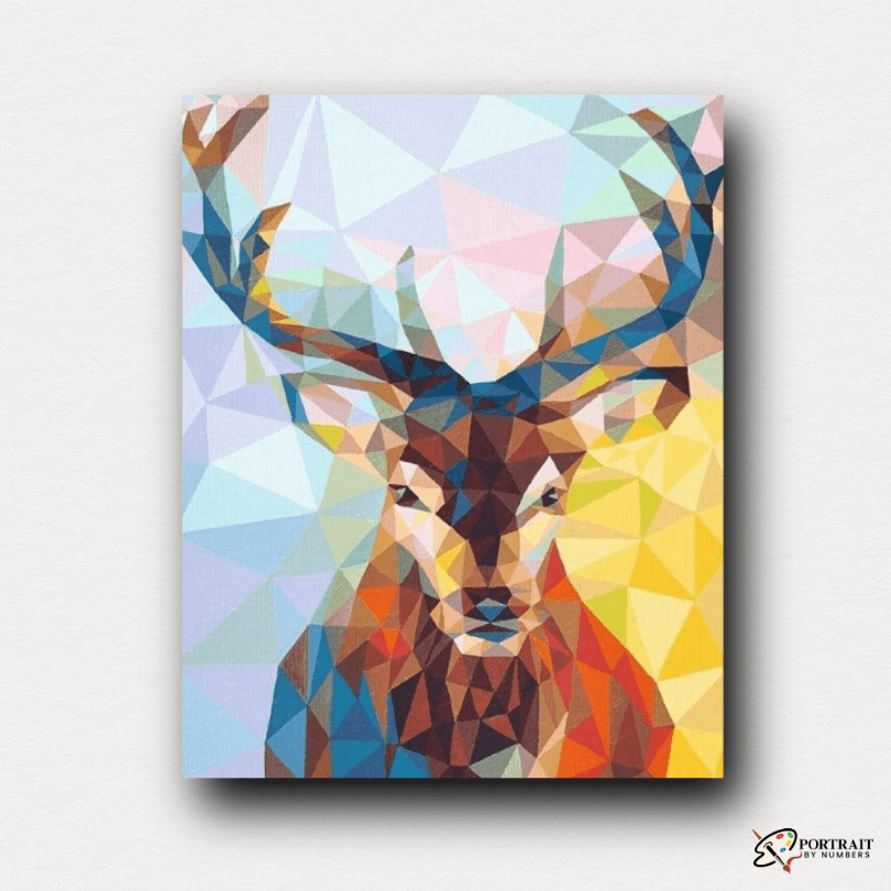Abstract Deer -  Paint by numbers -  Portrait By Numbers