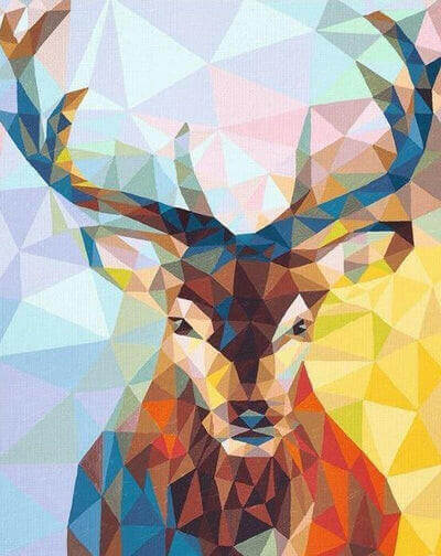 Abstract Deer -  Paint by numbers Kit -  Portrait By Numbers