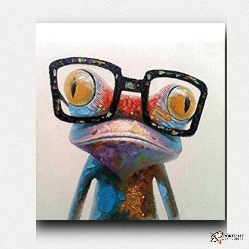Abstract Frog -  Paint by Numbers Kit for Adults -  Portrait By Numbers