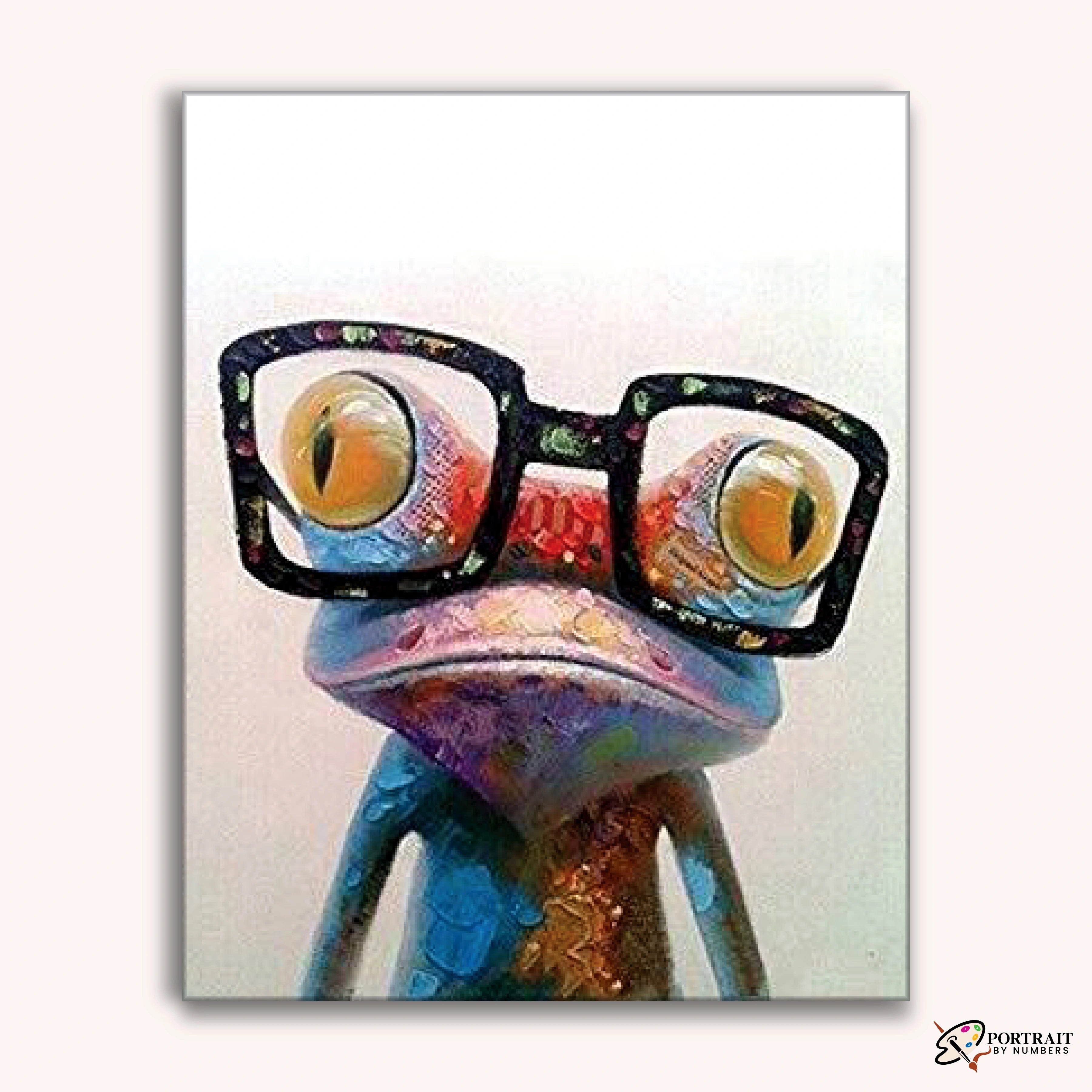 Abstract Frog -  Paint by Numbers Kit for Adults -  Portrait By Numbers