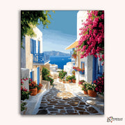 Aegean Paradise -  Paint by Numbers Kit for Adults -  Portrait By Numbers