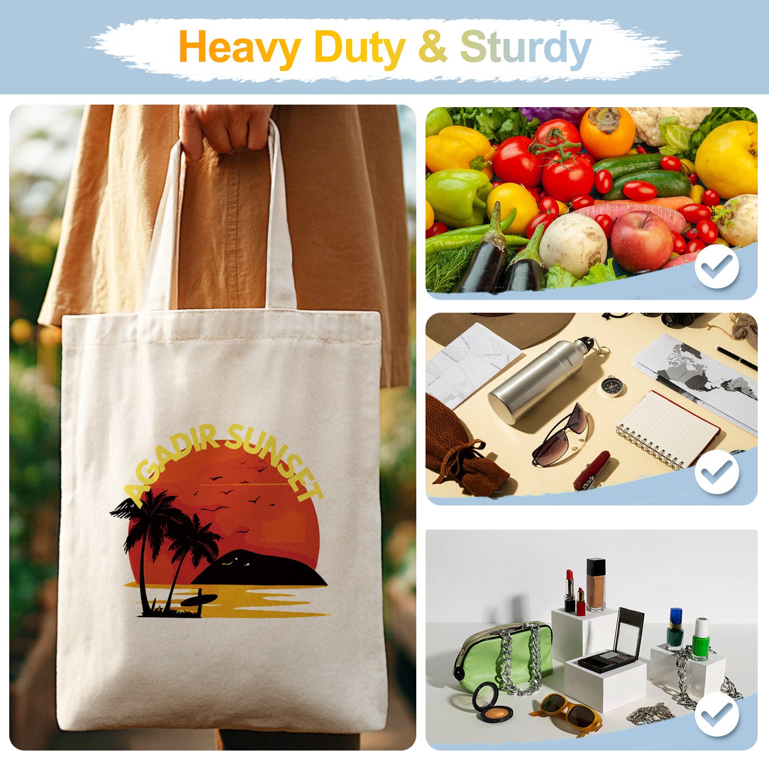 Agadir Sunset Beach Bag -  Paint by Numbers Kit for Adults -  Portrait By Numbers