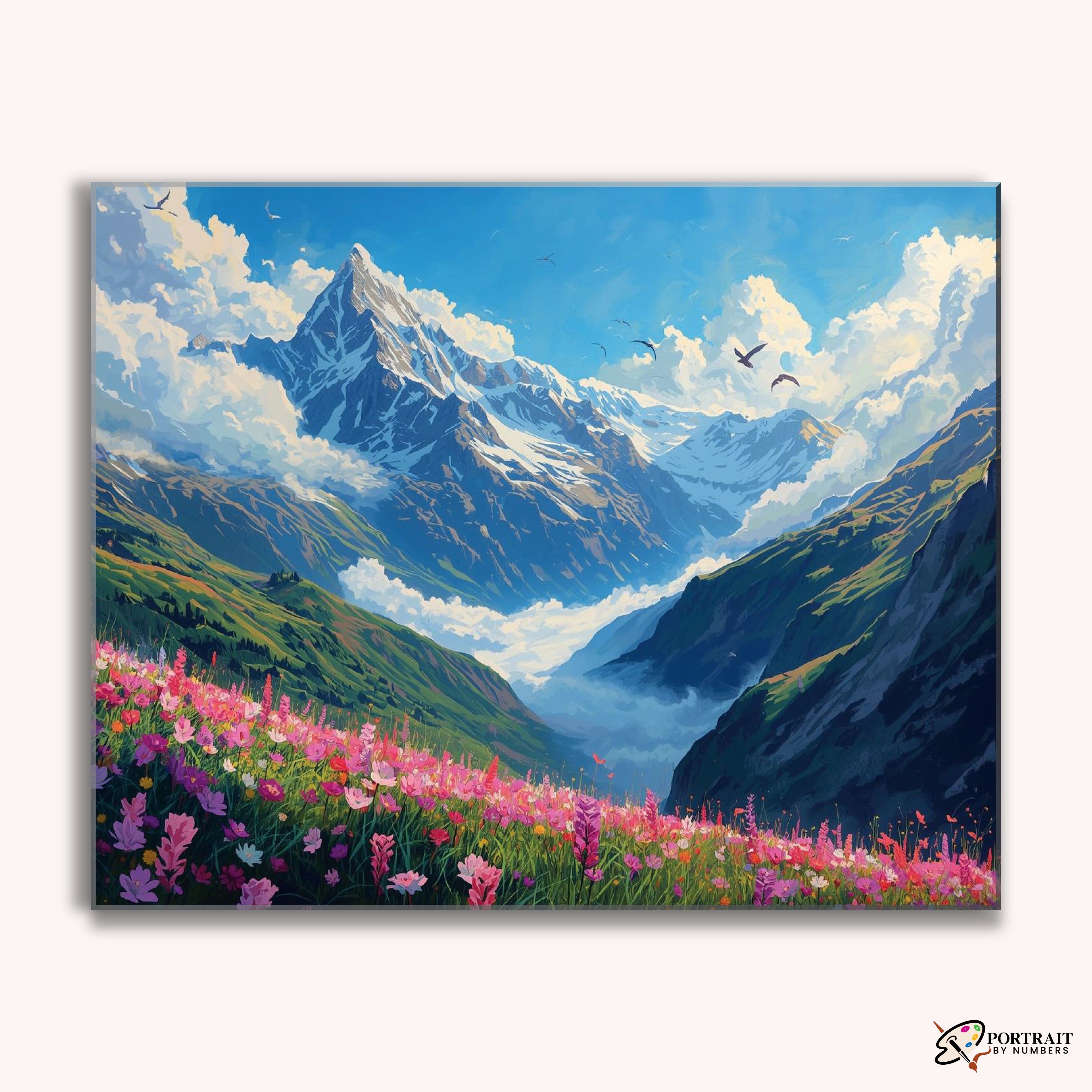 Alpine Bloom -  Paint by Numbers Kit for Adults -  Portrait By Numbers