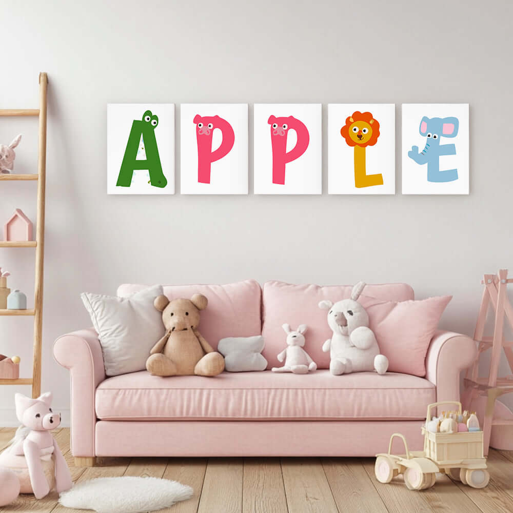Animal ABCs (Alphabet) -  Paint by numbers Kit -  Portrait By Numbers
