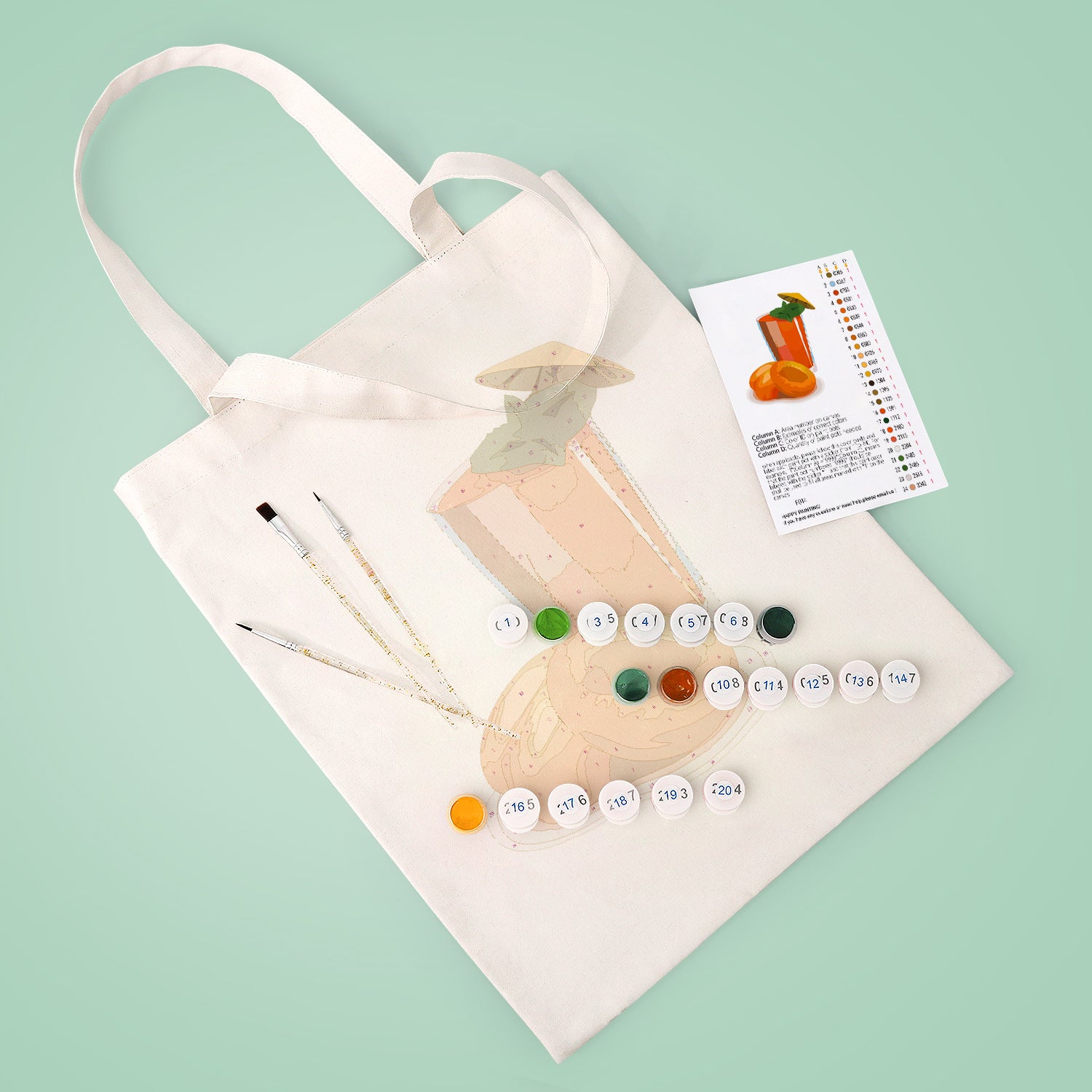 Apricot Delight Bag -  Paint by Numbers Kit for Adults -  Portrait By Numbers