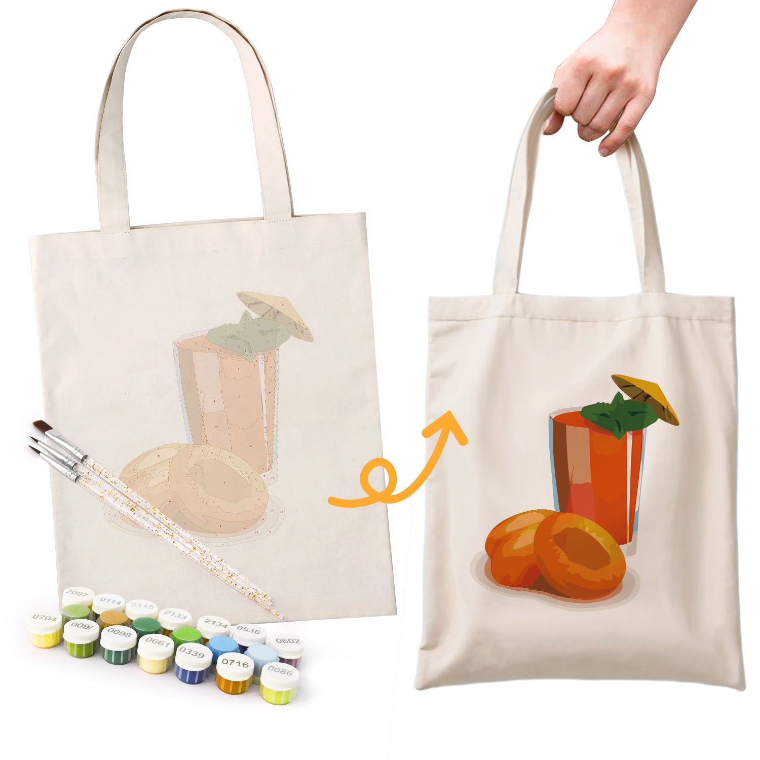 Apricot Delight Bag -  Paint by Numbers Kit for Adults -  Portrait By Numbers