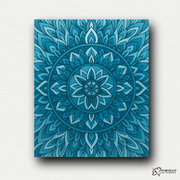 Arctic Lotus (Mandala) -  Paint by numbers Kit -  Portrait By Numbers