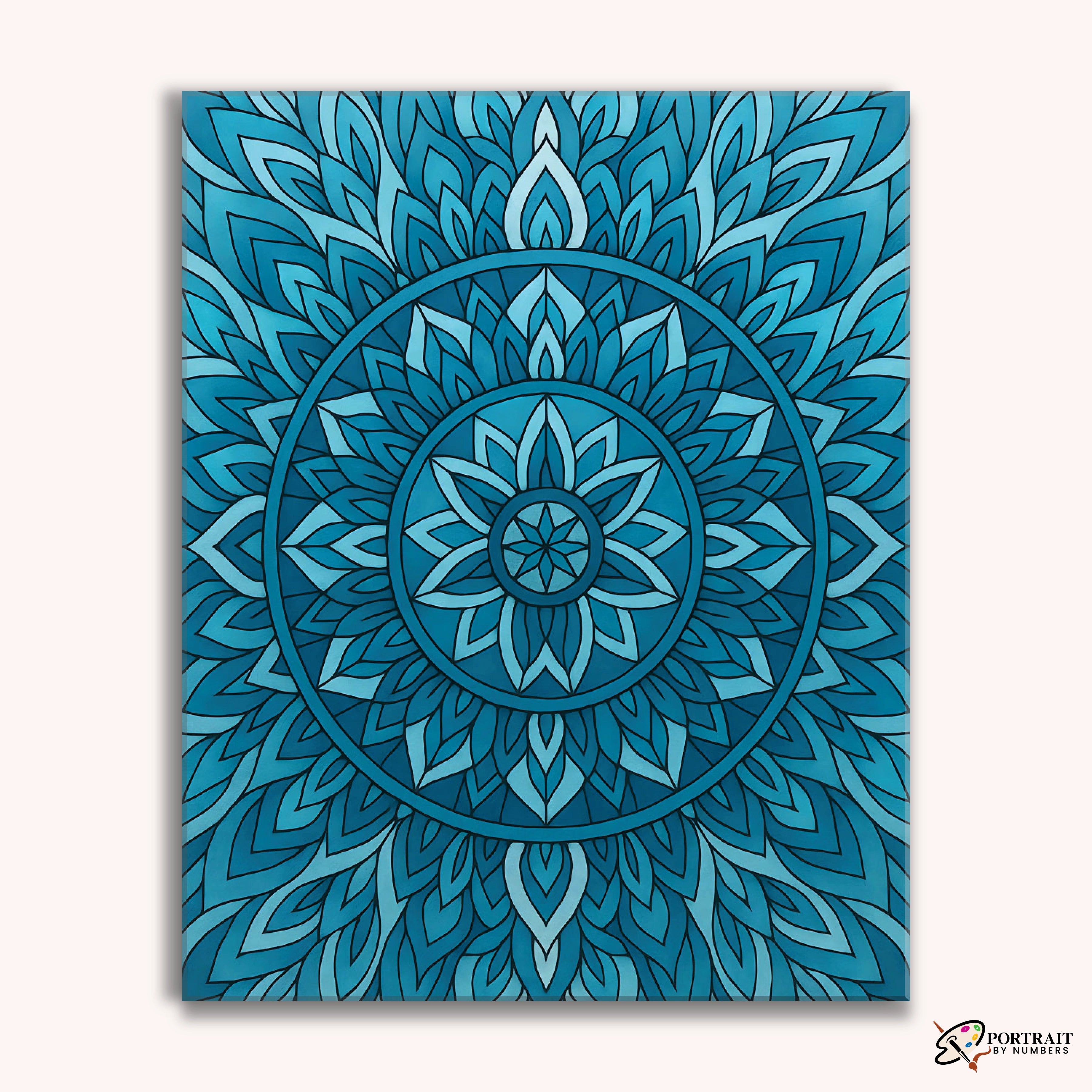 Arctic Lotus (Mandala) -  Paint by Numbers Kit for Adults -  Portrait By Numbers