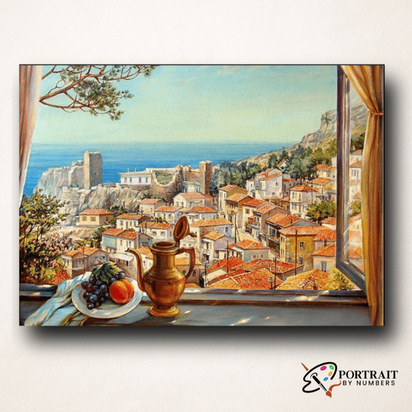 Artistic Village -  Paint by numbers -  Portrait By Numbers