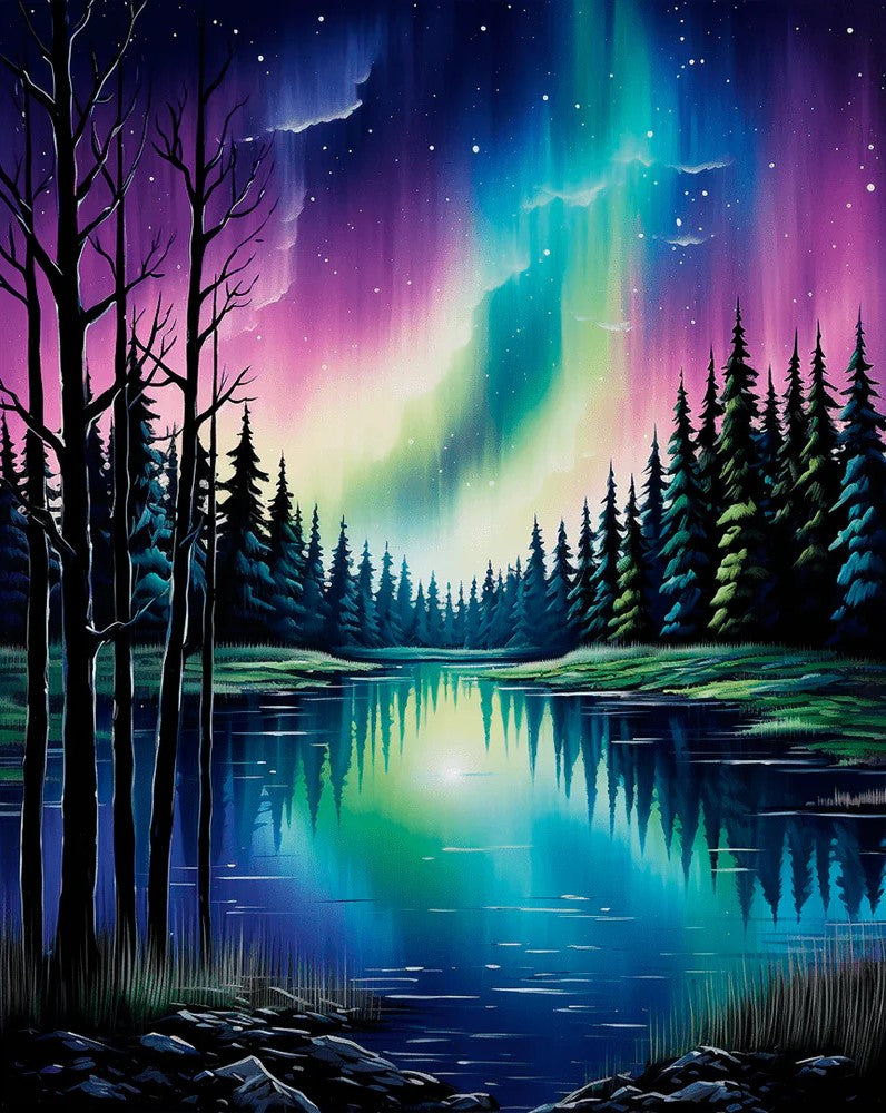 Aurora Lake Silence