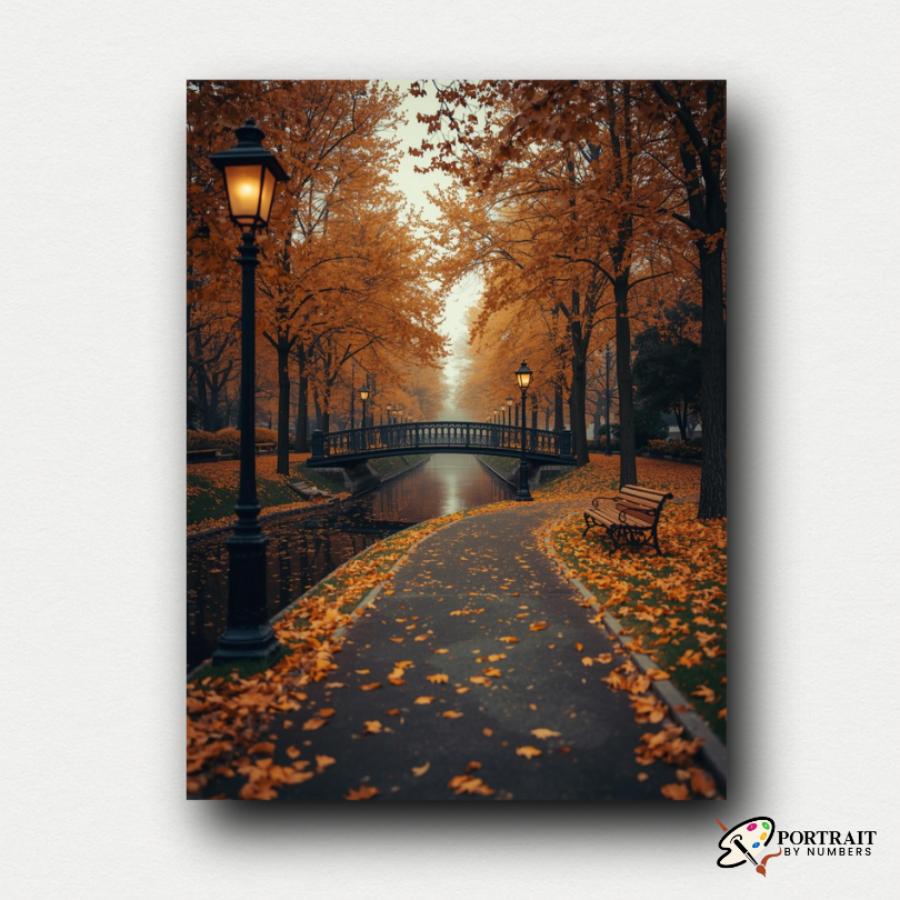 Autumn Stroll -  Paint by numbers Kit -  Portrait By Numbers