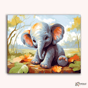 Baby Elephant Dream -  Paint by Numbers Kit for Adults -  Portrait By Numbers