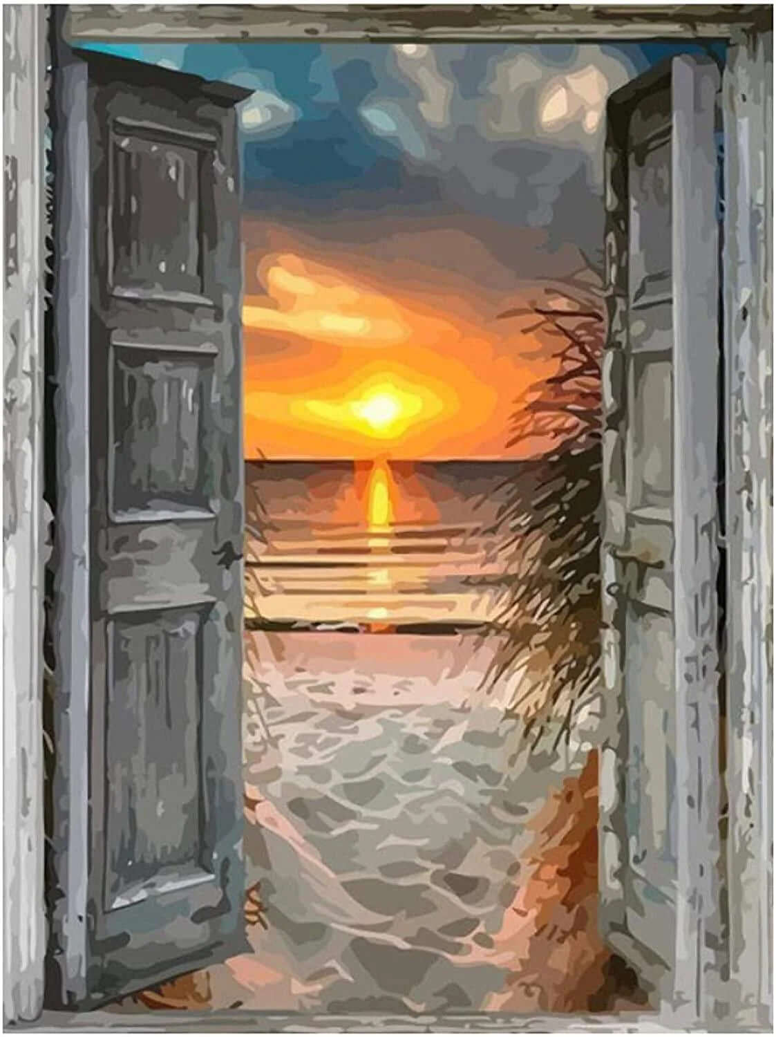 Beach Doors -  Paint by numbers Kit -  Portrait By Numbers