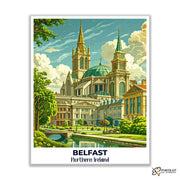 Belfast Travel Poster -  Paint by Numbers Kit for Adults -  Portrait By Numbers