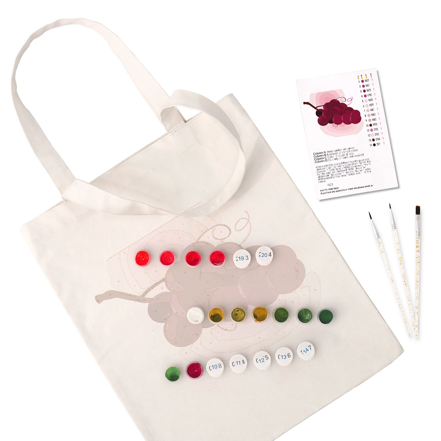 Berry Blush Bag -  Paint by Numbers Kit for Adults -  Portrait By Numbers