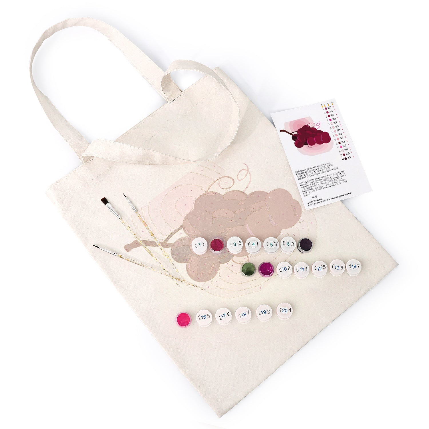 Berry Blush Bag -  Paint by Numbers Kit for Adults -  Portrait By Numbers